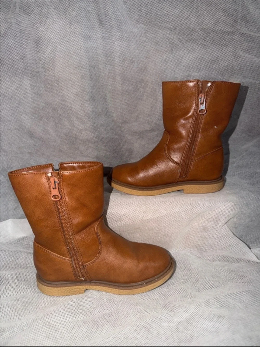 Little girls cat and jack  Mid-Calf Tan Leather Boots size 10 - Classic Casual